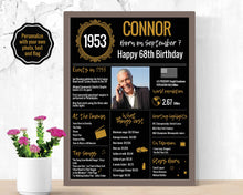 Load image into Gallery viewer, 1953 DIY Birthday Poster - Classic Printable Design