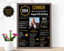 Load image into Gallery viewer, 1954 DIY Birthday Poster - Classic Printable Design