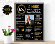 Load image into Gallery viewer, 1955 DIY Birthday Poster - Classic Printable Design