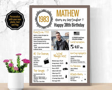 Load image into Gallery viewer, 1983 DIY Birthday Poster - Classic Printable Design