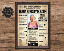 Load image into Gallery viewer, Back in 1956 Newspaper Printable - The 1956 Chronicle