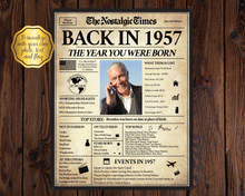 Load image into Gallery viewer, Back in 1957 Newspaper Printable - The Nostalgic Times