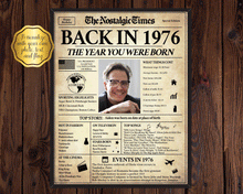 Load image into Gallery viewer, Back in 1976 Newspaper Printable - The Nostalgic Times