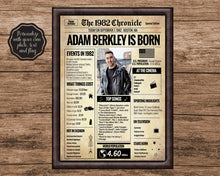 Load image into Gallery viewer, 40th Birthday Poster - The 1982 Chronicle