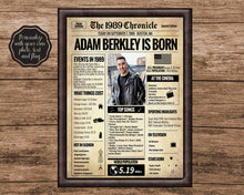 Load image into Gallery viewer, Back in 1989 Newspaper Printable - The 1989 Chronicle