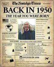 Load image into Gallery viewer, Back in 1950 Newspaper Printable - The Nostalgic Times