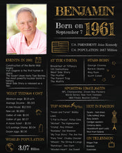 Load image into Gallery viewer, Born in 1961 Chalkboard Poster