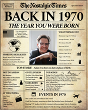 Load image into Gallery viewer, Back in 1970 Newspaper Printable - The Nostalgic Times