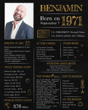 Load image into Gallery viewer, Born in 1971 Chalkboard Printable
