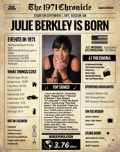 Load image into Gallery viewer, Back in 1971 Newspaper Printable | The 1971 Chronicle