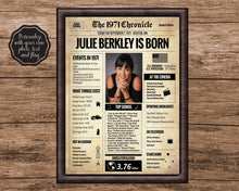 Load image into Gallery viewer, Back in 1971 Newspaper Printable | The 1971 Chronicle