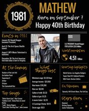 Load image into Gallery viewer, 1981 DIY Birthday Poster | Classic Printable Design