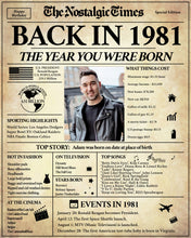 Load image into Gallery viewer, Back in 1981 Newspaper Printable | The Nostalgic Times