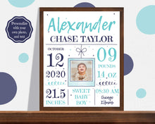Load image into Gallery viewer, Birth Announcement Sign | Editable Digital File