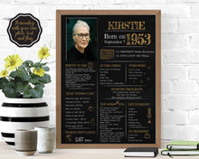 Load image into Gallery viewer, Born in 1953 Chalkboard Printable