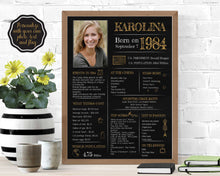 Load image into Gallery viewer, Born in 1984 Chalkboard Printable