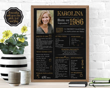 Load image into Gallery viewer, Born in 1986 Chalkboard Printable