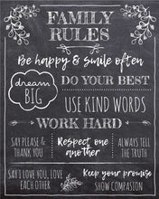 Load image into Gallery viewer, Chalkboard House Rules Sign