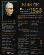 Load image into Gallery viewer, Born in 1953 Chalkboard Printable