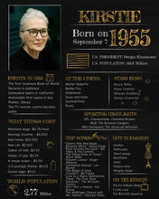 Load image into Gallery viewer, Born in 1955 Chalkboard Printable