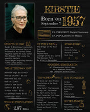 Load image into Gallery viewer, Born in 1957 Chalkboard Printable