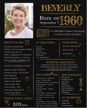 Load image into Gallery viewer, Born in 1960 Chalkboard Printable