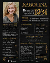 Load image into Gallery viewer, Born in 1984 Chalkboard Printable