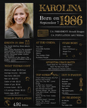 Load image into Gallery viewer, Born in 1986 Chalkboard Printable