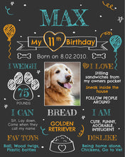 Load image into Gallery viewer, Dog Birthday Sign | Dog Birthday Poster