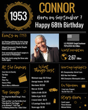 Load image into Gallery viewer, 1953 DIY Birthday Poster - Classic Printable Design