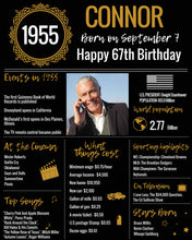 Load image into Gallery viewer, 1955 DIY Birthday Poster - Classic Printable Design