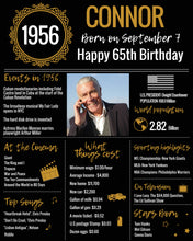 Load image into Gallery viewer, 1956 DIY Birthday Poster - Classic Printable Design