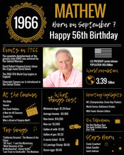 Load image into Gallery viewer, 1966 DIY Birthday Poster - Classic Printable Design