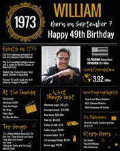 Load image into Gallery viewer, 1973 DIY Birthday Poster - Classic Printable Design
