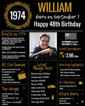 Load image into Gallery viewer, 1974 DIY Birthday Poster - Classic Printable Design