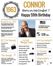 Load image into Gallery viewer, 1963 DIY Birthday Poster - Classic Printable Design