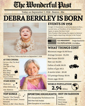 Load image into Gallery viewer, Back in 1958 Newspaper Printable - The Wonderful Past