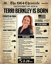 Load image into Gallery viewer, Back in 1964 Newspaper Printable - The 1964 Chronicle