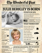 Load image into Gallery viewer, Back in 1972 - 50th Birthday Newspaper Printable - The Wonderful Past
