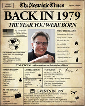 Load image into Gallery viewer, Back in 1979 Newspaper Printable - The Nostalgic Times