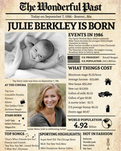 Load image into Gallery viewer, Back in 1986 Newspaper Printable - The Wonderful Past