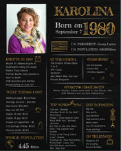 Load image into Gallery viewer, Born in 1980 Chalkboard Printable