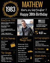 Load image into Gallery viewer, 1983 DIY Birthday Poster - Classic Printable Design