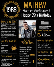Load image into Gallery viewer, 1986 DIY Birthday Poster - Classic Printable Design