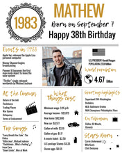 Load image into Gallery viewer, 1983 DIY Birthday Poster - Classic Printable Design