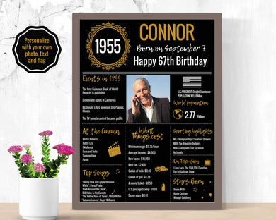 1955 DIY Birthday Poster - Classic Printable Design