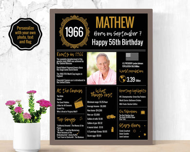 1966 DIY Birthday Poster - Classic Printable Design