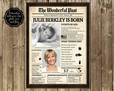 Back in 1970 Newspaper Printable - The Wonderful Past
