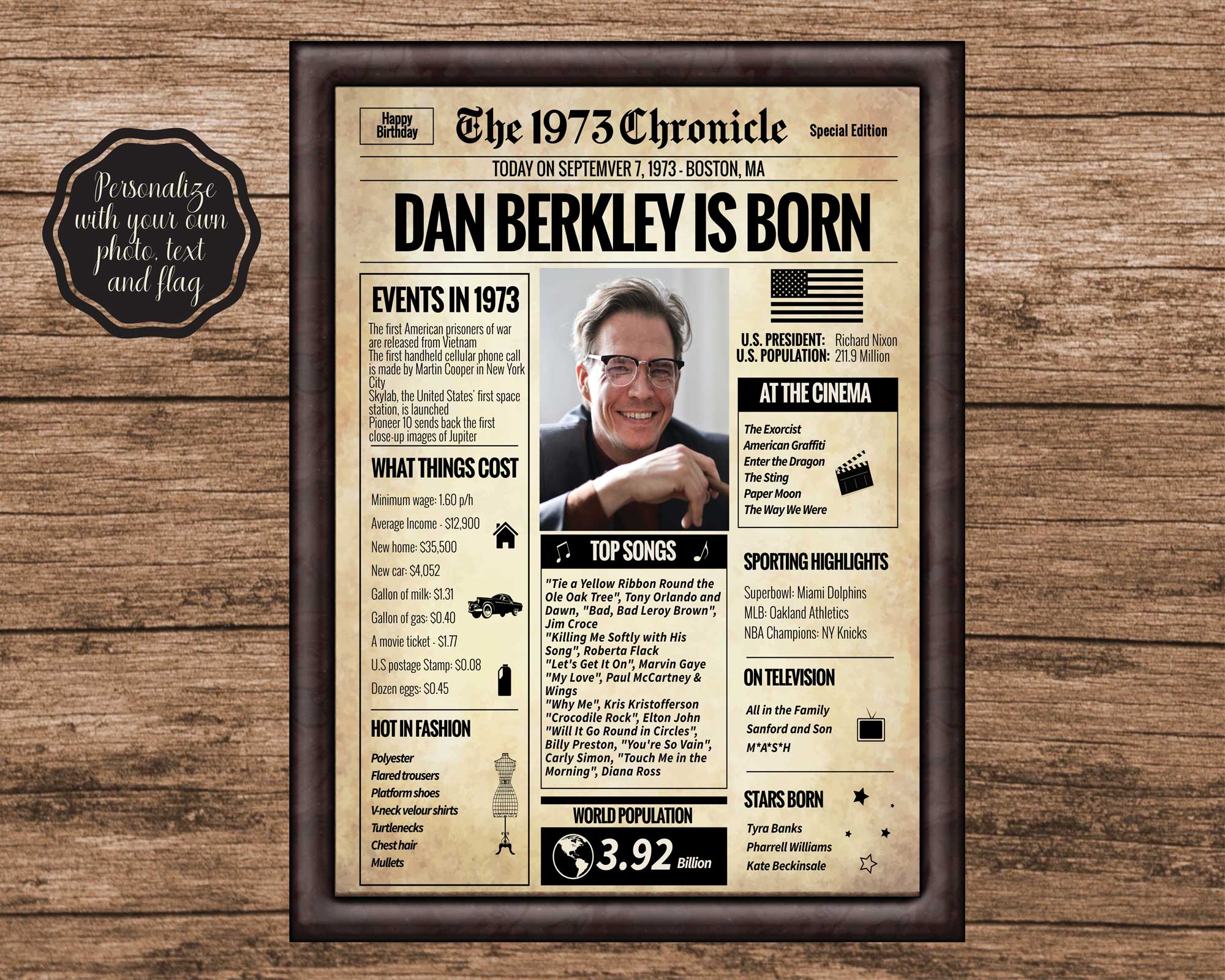 Back in 1973 Newspaper Printable - The 1973 Chronicle – 10 Posters back-in-1973-newspaper-printable-the-1973-chronicle-10-posters