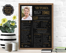 Load image into Gallery viewer, Born in 1961 Chalkboard Printable
